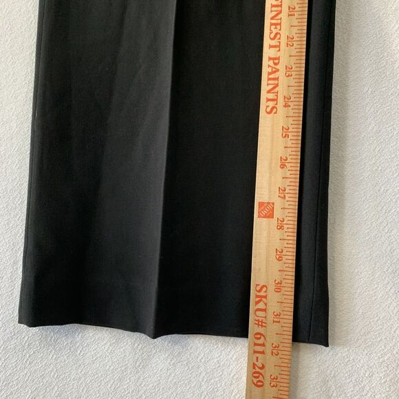 Larry Levine Pants Women 12 Stretch Black Flat Front Corpcore Casual Office Work - Picture 6 of 12